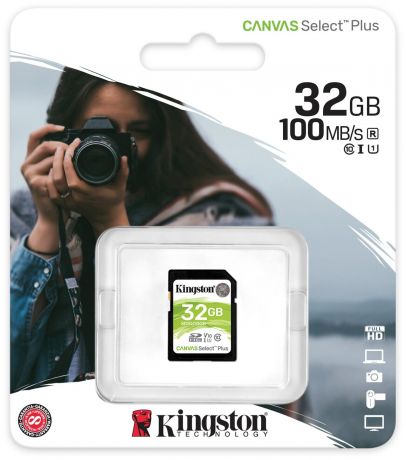 Карта памяти Kingston SDS2 32 GB, чтение: 100 MB/s, запись: 85 MB/s