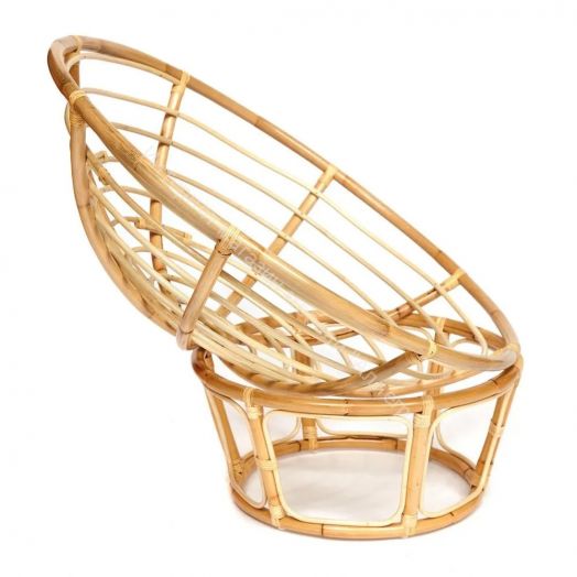 Кресло "PAPASAN ECO" P115-1/SP STD / c подушкой, ремешками / Natural (натуральный), флок Олива, 23