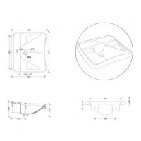 Раковина для инвалидов Kerasan Comunita 771601 схема 2