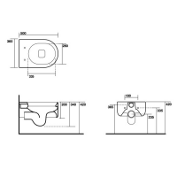 Подвесной унитаз Kerasan Flo 311501 схема 4