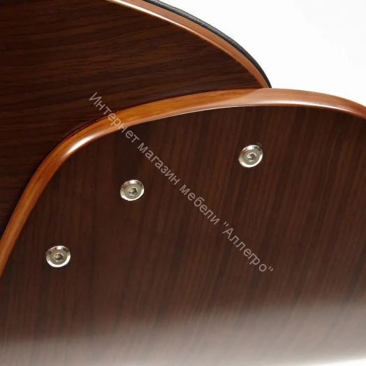 Барный стул LANDO (mod.4036) металл/дерево/экокожа, черный/орех/хром