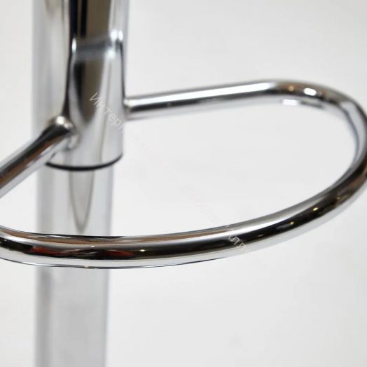 Барный стул VIMTA (mod.4021S) металл/дерево/экокожа, белый/натуральный/хром