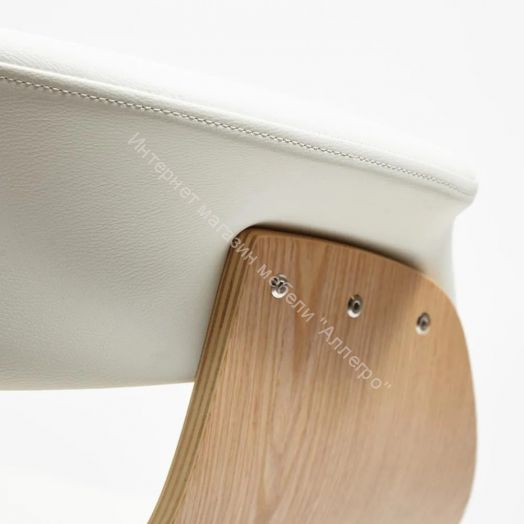 Стул VIMTA (mod.8021) дерево / экокожа, натуральный/белый