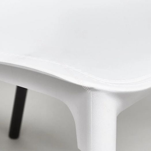 Стул GENIUS (mod 75) металл/пластик, белый/черные ножки