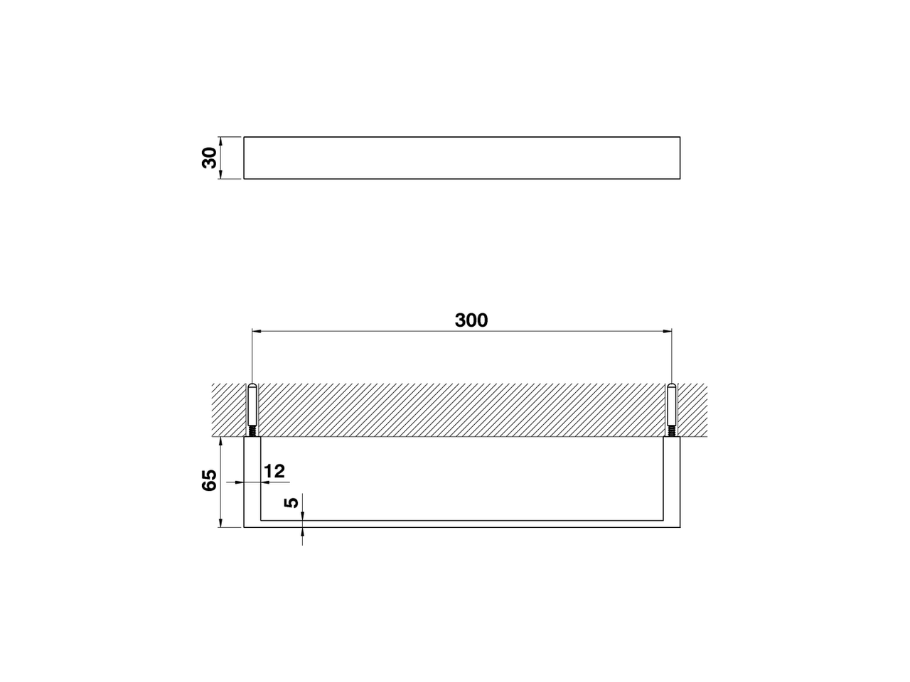 Держатель для полотенец Cisal Accessori Bagno QU090104/QU090105/QU090106 схема 2