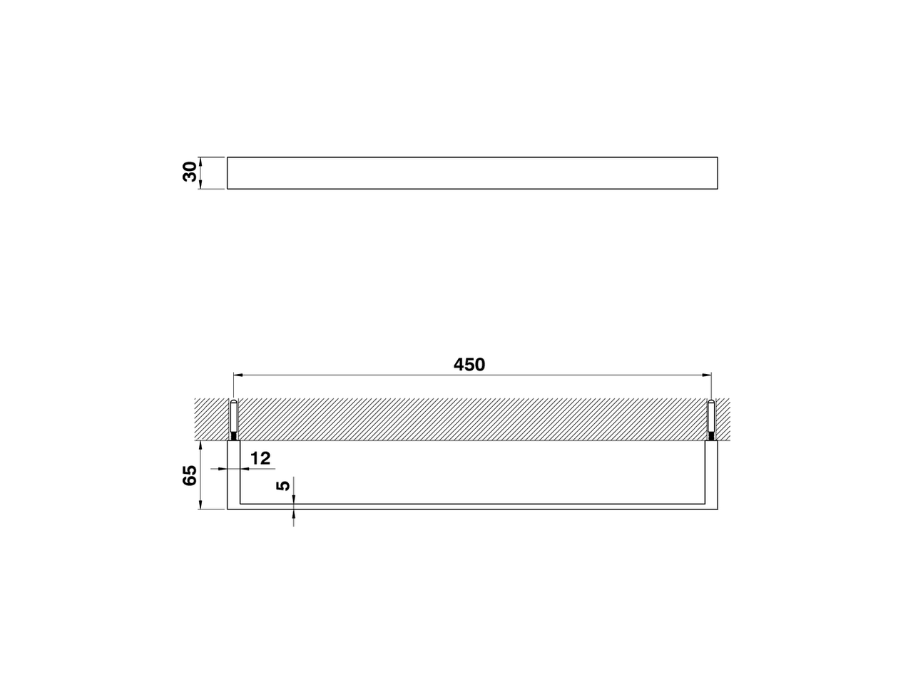 Держатель для полотенец Cisal Accessori Bagno QU090104/QU090105/QU090106 схема 4