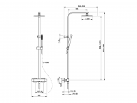 Душевая стойка Cisal Colonne Doccia QAC86010 схема 2