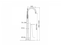 Смеситель для ванны Cisal Lineaviva LV014200 схема 2