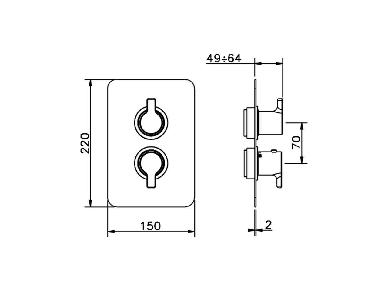 Смеситель для ванны и душа Cisal Softcube SC018100 схема 2