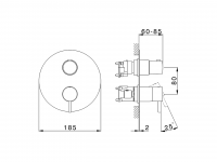 Смеситель для ванны и душа Cisal Slim SM0BM030 схема 2