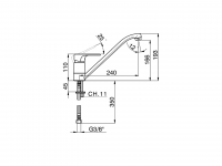 Смеситель для кухни Cisal Kitchen A3000580 схема 2