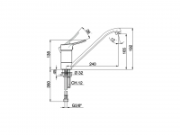 Смеситель для кухни Cisal Kitchen FU000580 схема 2