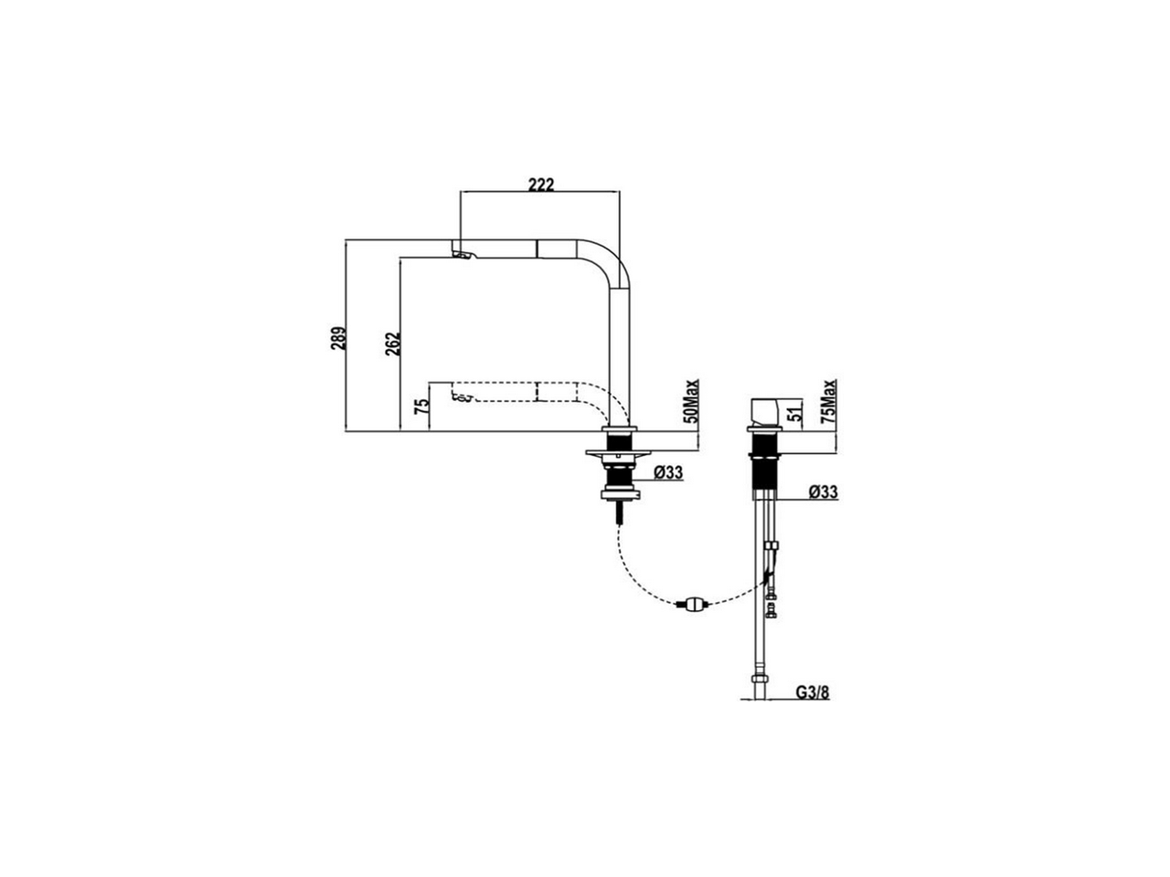 Смеситель для кухни Cisal Kitchen LC000090 схема 2