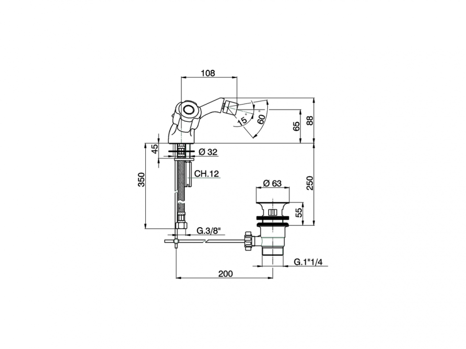 Смеситель для биде Cisal Tr TR000560/TR000558 ФОТО