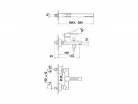 Смеситель для ванны Cisal Nuova City CV000130/CV000120 схема 4