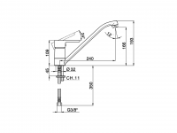 Смеситель для кухни Cisal Kitchen SC000580 схема 2