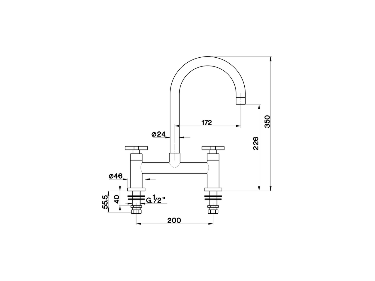 Смеситель для кухни Cisal Kitchen BA000720 схема 2