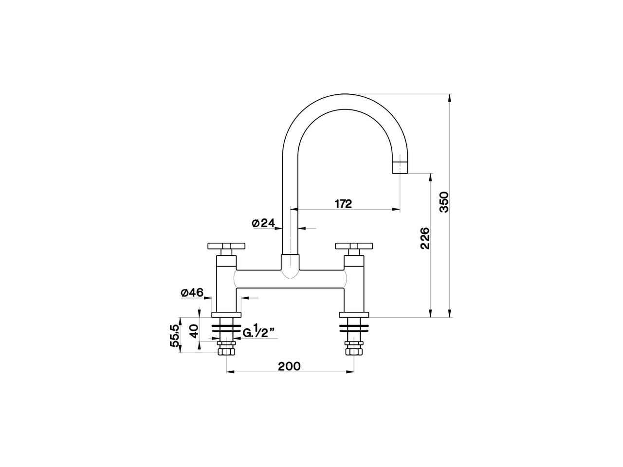 Смеситель для кухни Cisal Kitchen BQ000720 схема 2