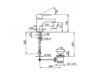 Смеситель для раковины Cisal Tender C2000510 схема 2