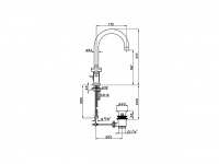 Смеситель для раковины Cisal Barcelona BA000520 схема 2