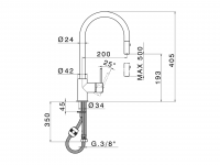 Смеситель для кухни Cisal Kitchen CV000575 схема 2