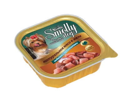 Smolly Dog консервы 100г с индейкой,потрошками для собак