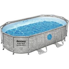 Каркасный бассейн Bestway 56714 (427х250х100 см) с картр. фильтром, лестницей и тентом