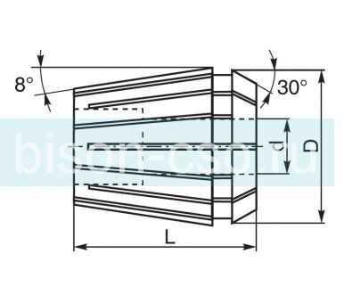 Цанга тип 7618-ER40-25 Bison-Bial DIN 6499
