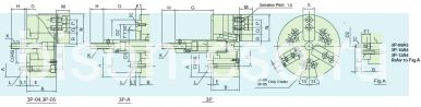 Патрон токарный Autogrip 3P-10 3-х кулачковый механизированный без проходного отверстия