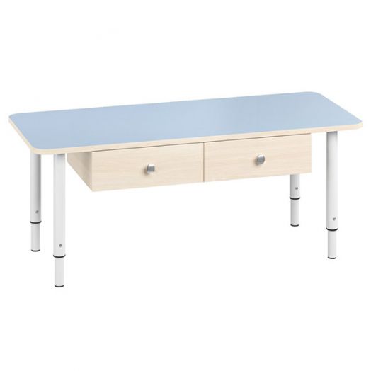 РСН-0007-06 Стол парта с ящиками регулируемый Цвет: Голубой