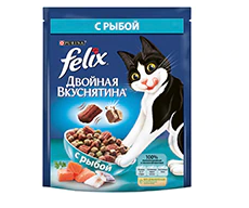 Felix®Двойная вкуснятина® сухой корм для кошек с рыбой