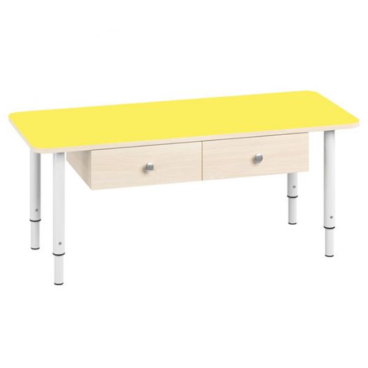 РСН-0007-05 Стол парта с ящиками регулируемый Цвет: Жёлтый