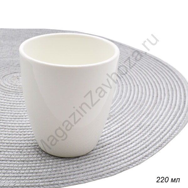 Кружка без ручки 220 мл Белье / 0174 /уп 22/ гр Б