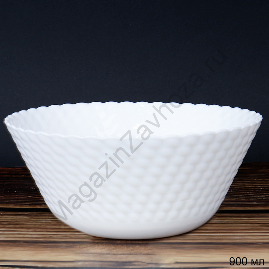 Салатник 900 мл 165 мм белый фактурный / WVWW65Q (WHITE) /уп 48/