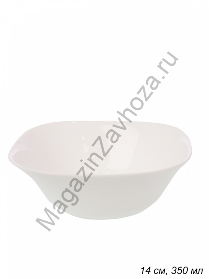 Салатник квадратный 350 мл 140 мм белый / FSW-55XN (WHITE) /уп 6/72/