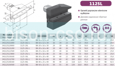 1125-16L-L Резцедержатель B8-16x12x34 левый Bison-Bial Польша