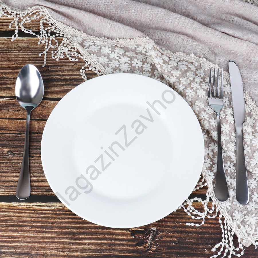 Тарелка 23 см / VK-454 / HJ-85 /уп 24/ цвет белый