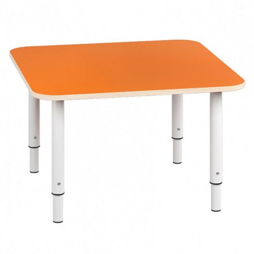 РСН-0015-09 Стол квадратный регулируемый Цвет: Оранжевый 700х700x460/580мм
