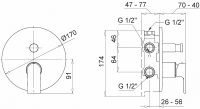 Однорычажный смеситель для ванны с душем Migliore Tenesi ML.TEN-6672 схема 2