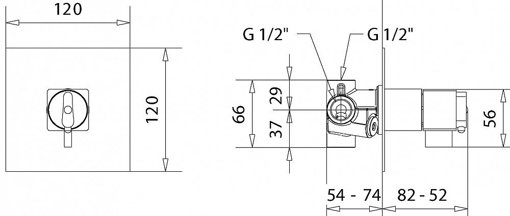 Смеситель термостатический для душа Migliore Kvant ML.KVT-2737 схема 3