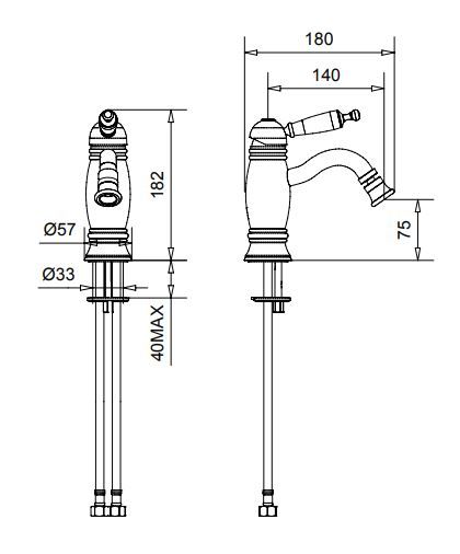 Смеситель однорычажный для биде Migliore Oxford ML.OXF-6325.BI ФОТО