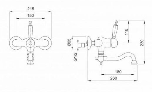 Смеситель для мойки однорычажный Migliore Oxford ML.CUC-6341.BI ФОТО