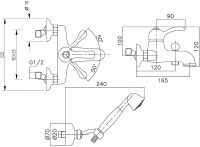 Смеситель однорычажный для ванны Migliore Lem ML.LEM-2902 схема 4