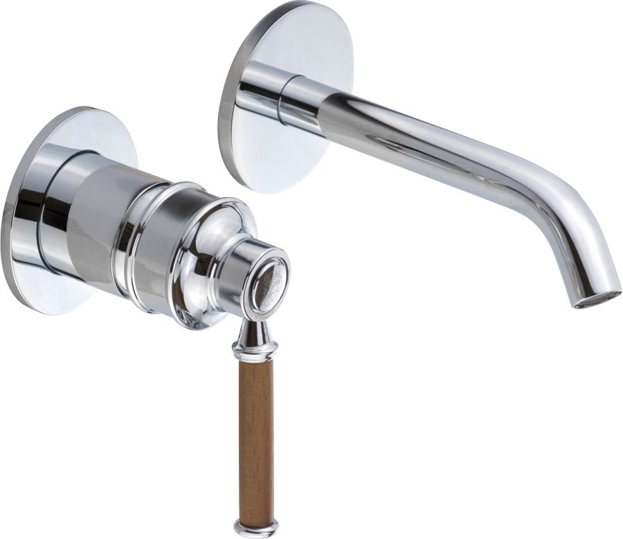 Изображение Смеситель однорычажный для раковины скрытого монтажа с ручкой из ореха Migliore Ermitage mini