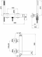 Однорычажный смеситель для душа Migliore Tenesi ML.TEN-6635 схема 2