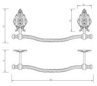 Полотенцедержатель Migliore Elisabetta 170 схема 2