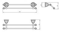 Полотенцедержатель подвесной Migliore Olivia 17 схема 14
