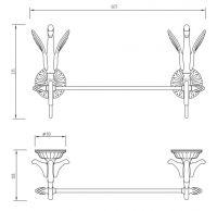 Полотенцедержатель Migliore Luxor 261 схема 2