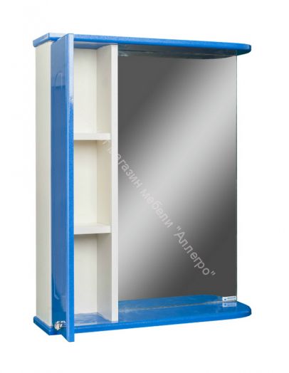Шкаф-зеркало Радуга Синий металлик 60 левый/правый АЙСБЕРГ