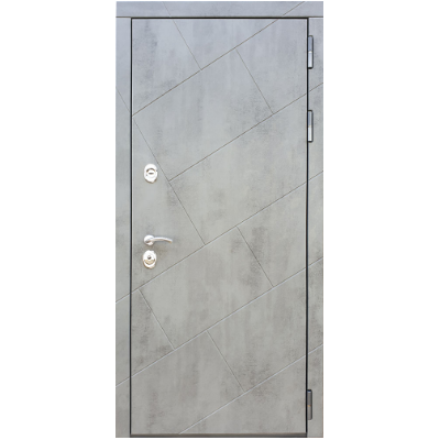 Дверь входная металлическая Great Doors H22 Бетон Темный ФЛ-258 Белый Софт